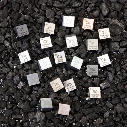 Gisafai MUL-GISAFAI-0517 20 Pcs Element Cube Set 0.39 Inches Periodic Table Of Elements Pure Tungsten Cube Molybdenum Titanium Copper Iron Niobium Tin Cobalt Suitable thumb #4