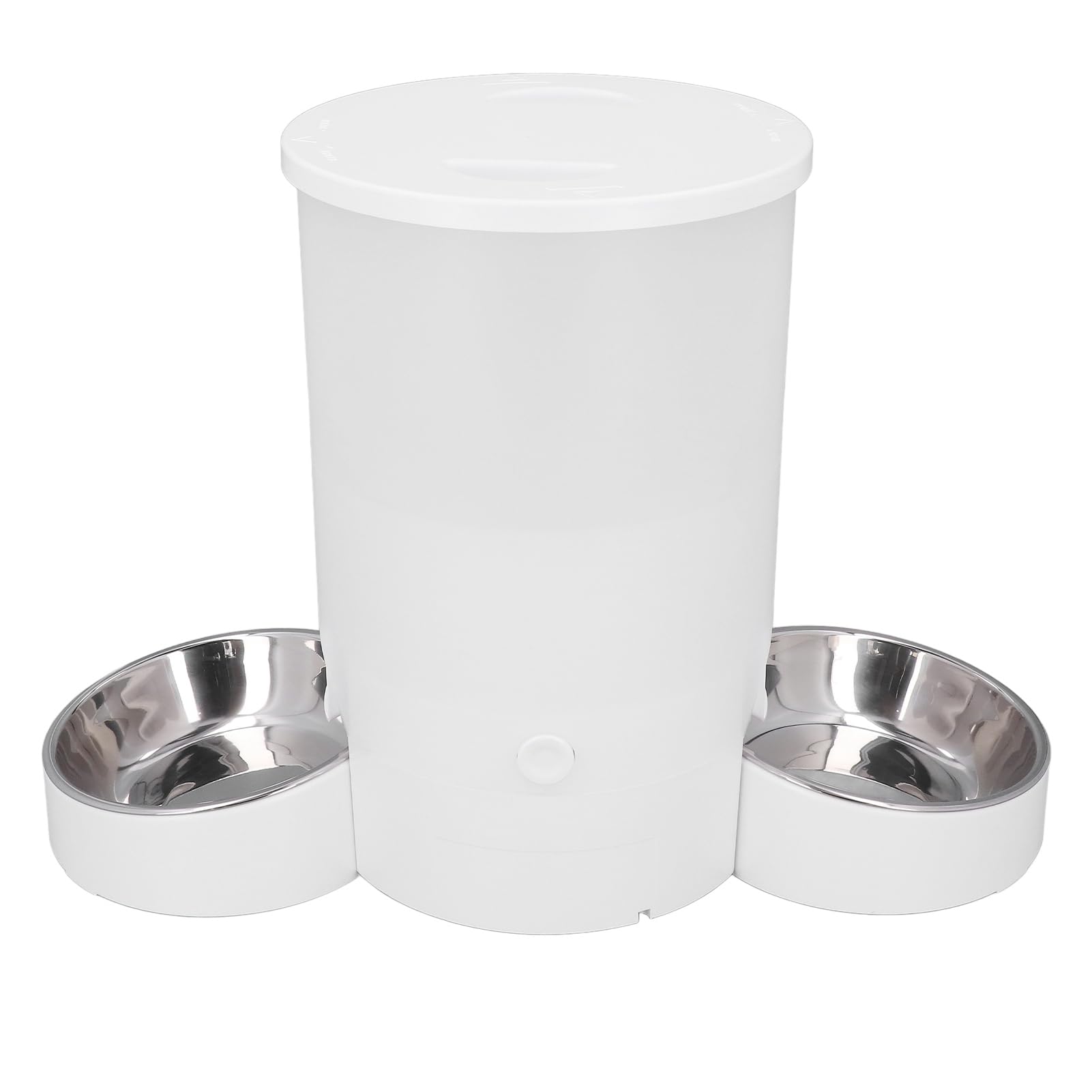 Mangiatoia Automatica per Gatti da 3 Litri per Due Gatti Dispenser di Cibo per Gatti Temporizzato Telecomando Mangiatoia per Animali Domestici Intelligente con Promemoria Vocale (Bianca)