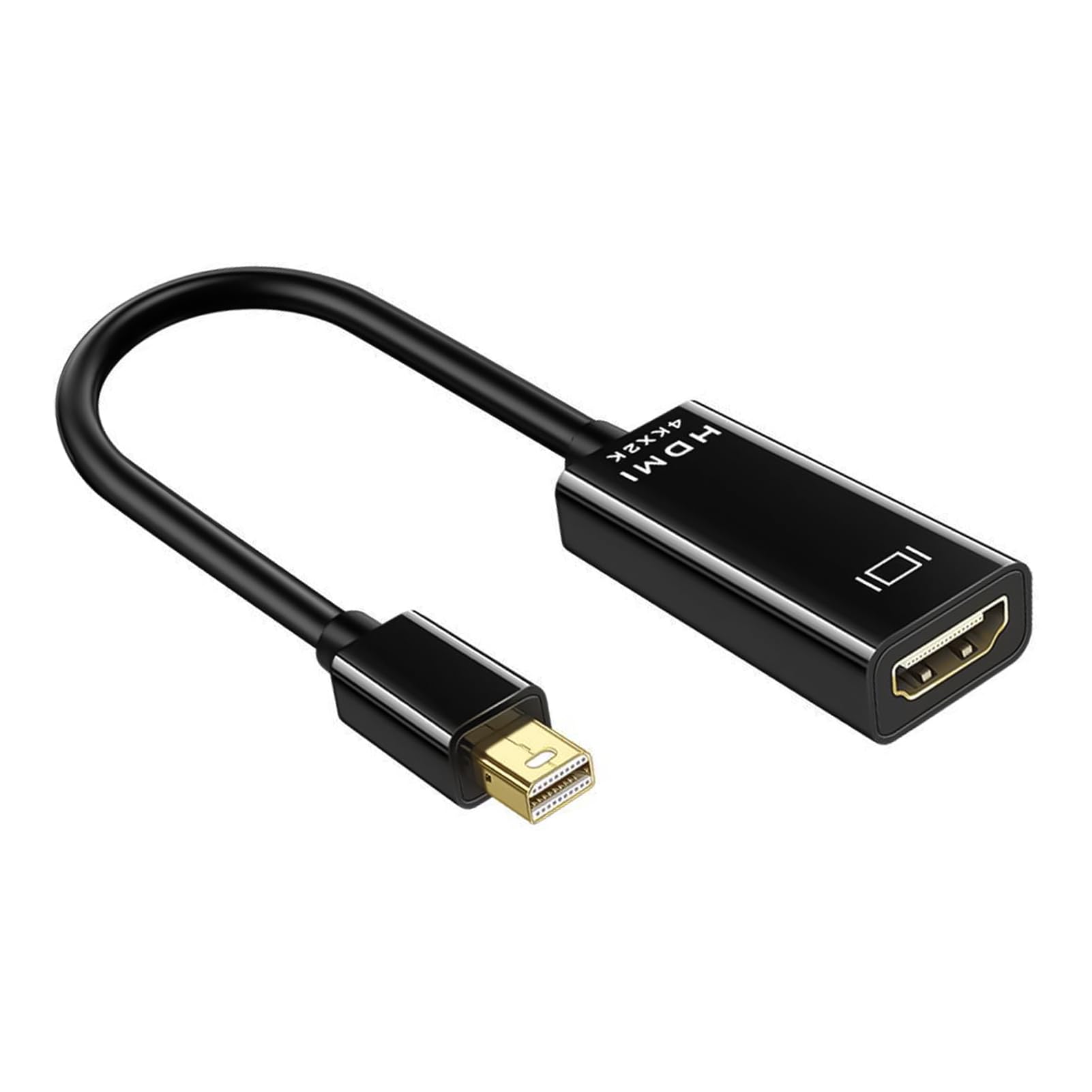 Adaptateur Mini DisplayPort vers HDMI, Adaptateur Thunderbolt vers HDMI 4K@30Hz, Compatible Thunderbolt 1/2, Sortie Audio Vidéo vers Écran TV ou Projecteur, Modes Miroir et Étendu, pour iMac Surface