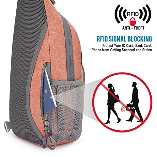G4Free Brusttasche Schulterrucksack Sling Bags Umhängetasche Crossbody Herren Damen für Reise Wandern Radfahren Laufen Klettern