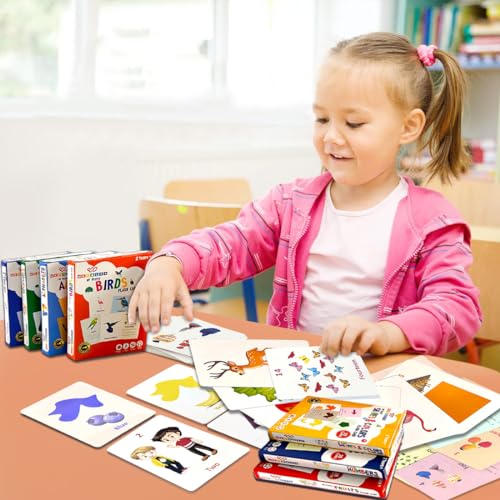 Image of Wembley Flash Card Board Games for Babies 0 to 6 Months Old Boy Girls Infant Early Learning Educational Montessori Toys for 1 2 3 4 Years Kids Cognitive Skills Activity Toys - Set of 196 Cards
