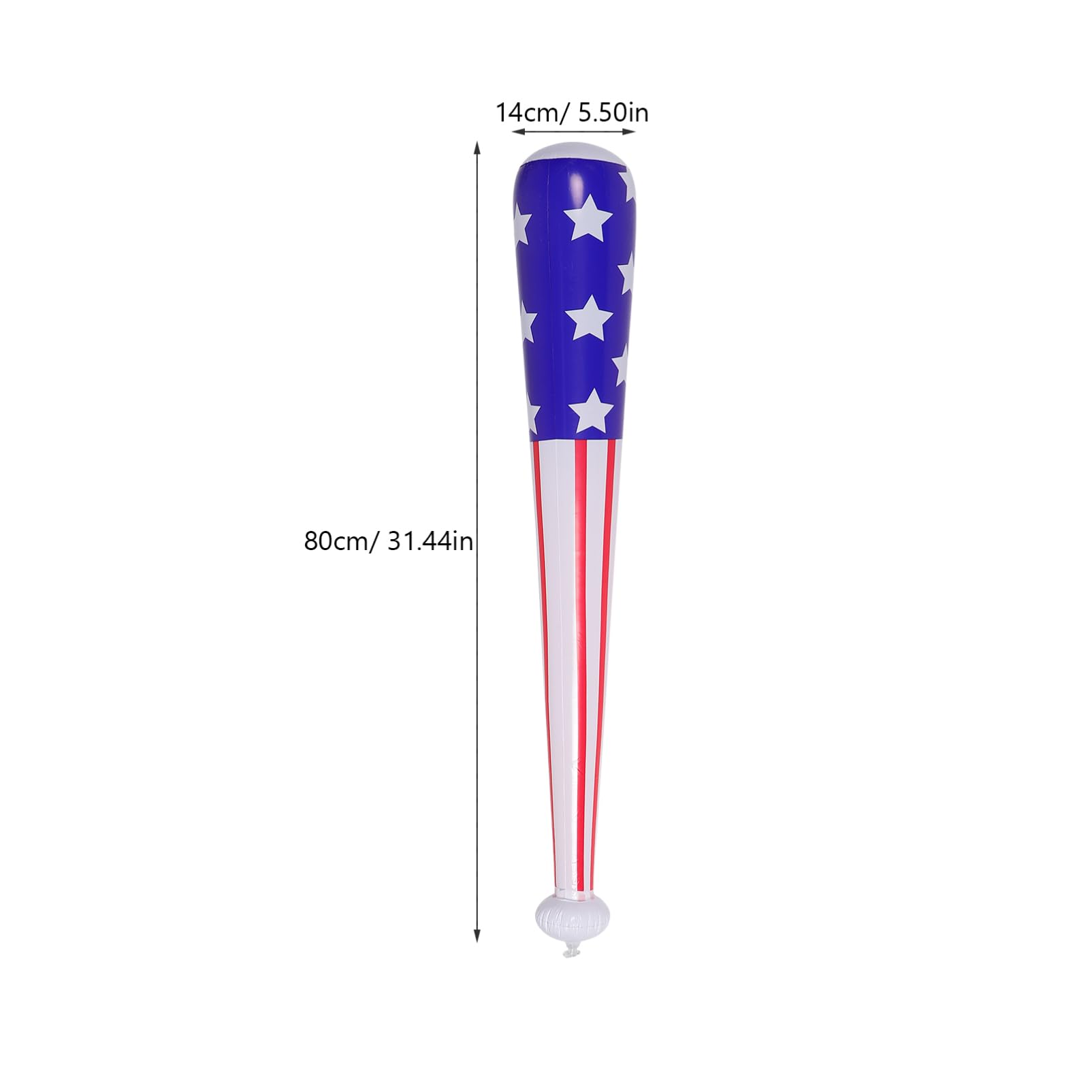 Toyvian Mazza Da Baseball Gonfiabile in Pvc Bandiera Usa, Set Da 2 Mazze Leggere e Resistenti, Giocattoli Gonfiabili Per Feste Di Baseball, Attività Ricreative e Divertimento Per Tutte Le Età
