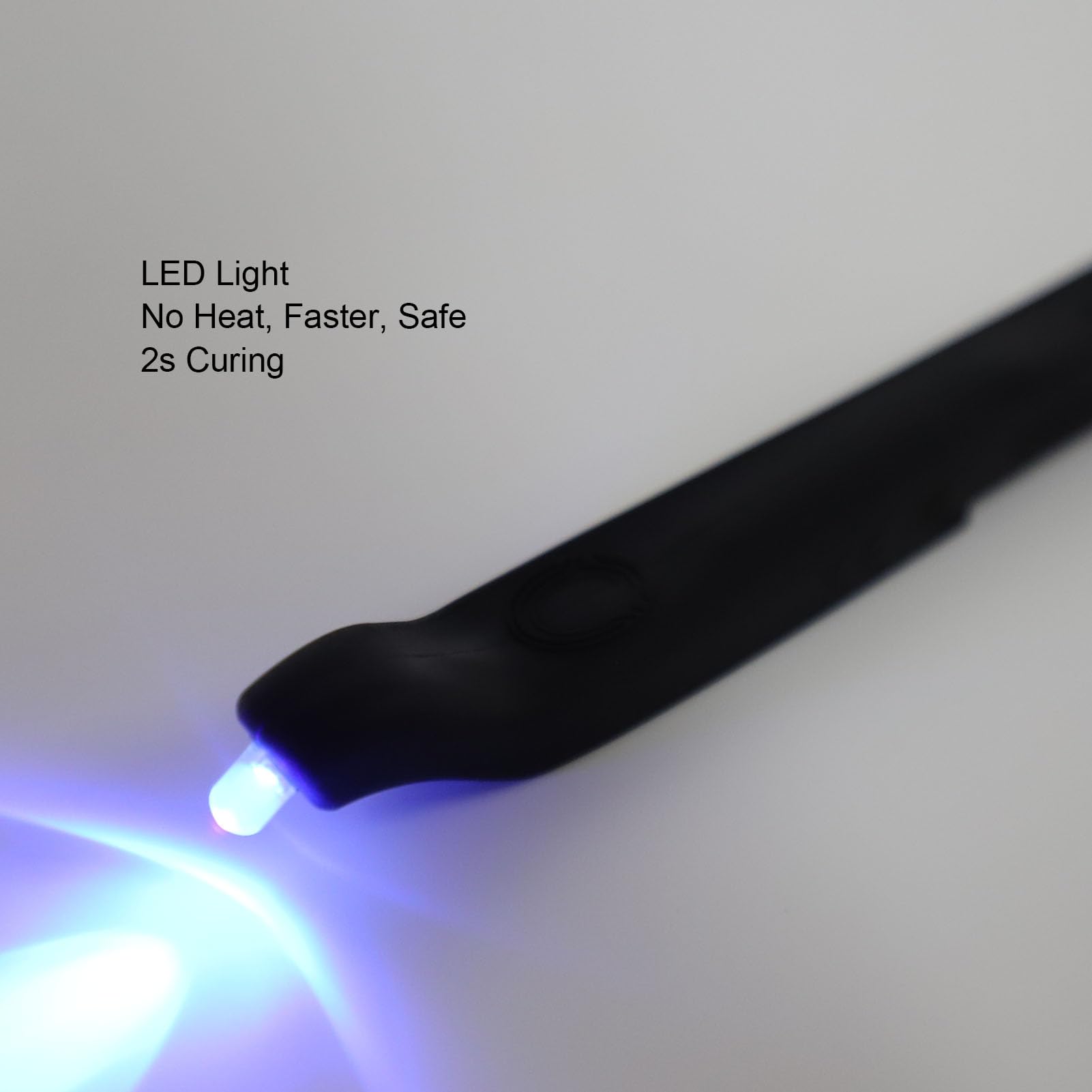 Fockety Lampada per extension ciglia Lash Light for Tweezer, lampada portatile senza fili a polimerizzazione rapida per extension ciglia, mini lampada portatile in silicone per