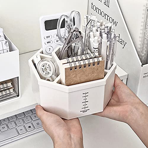 LCOUACEO Schreibtisch Organizer Drehbar Stifthalter Organizer Schreibtisch Aufbewahrung für Stifte Buntstifte 360 Grad Drehbar Stifthalter Schreibtisch Cover