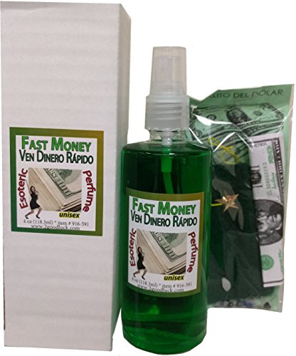 Fast Money Perfume w/Pheromones & Amulet for Rituals & Magic - Perfume Con Feromonas & Amuleto, Ven Dinero Rápido, Para Rituales Y Magia.