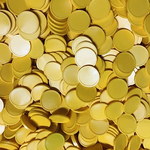 CombiCraft Jetons vierges en plastique, 500 pièces de monnaie de 29 mm (jaune)