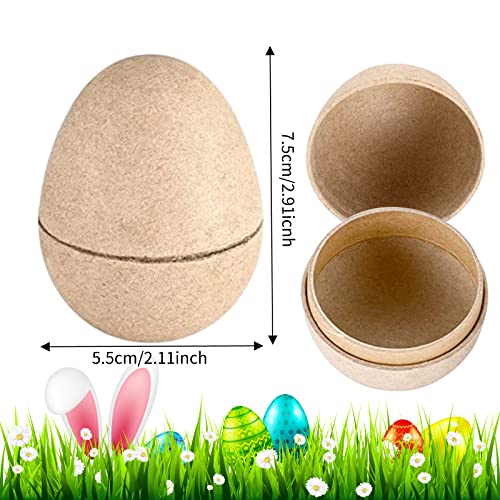 Huevos de Pascua de papel maché rellenables, suministros diy para decoraciones de fiesta y manualidades 4