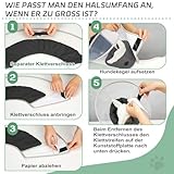 Supet Halskrause Hund zum Verhindern des Leckens mit weichem Polster, klare Elizabeth-Recovery-Halskrause nach Operation, alternative Kopfkrause für große, mittlere und kleine Hunde(Reines Schwarz,XS)