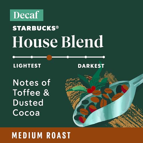 image for Starbucks K-Cup Coffee Pods, Medium Roast Coffee, Decaf House Blend fo