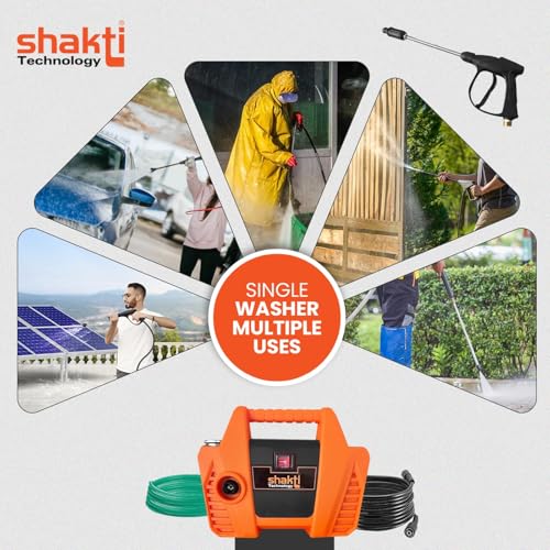 Image of Shakti Technology High Pressure Car Washer Machine for Cleaning Home, Car & Bike (S1)