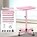 LKT COBTAC Salon Tray,Hairstylist Trays on Wheels,Hair Color Tray for Salon or Home Use,Pink