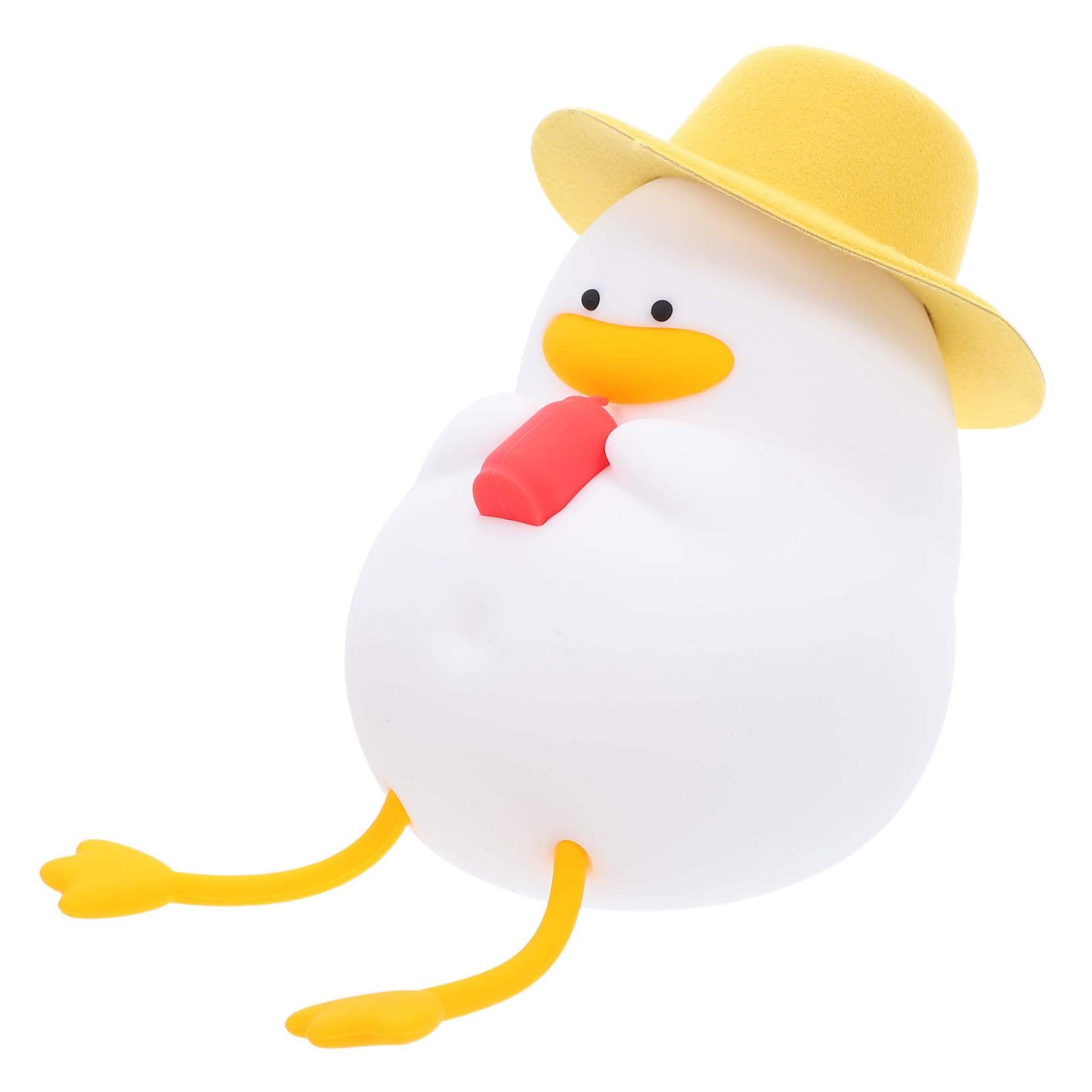 TEHAUX Luz Nocturna de Pato de Silicona Control Táctil, Amarillo | Abs y Pc, Forma de Pato, Estilo Caricatura Adorable, para Cambios de Pañal y Tomas Nocturnas