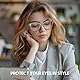 Ymmott Blaulichtfilter Brille Damen Computerbrille ohne Sehstärke mindert Augenbelastung Blaufilter Gaming Brille Transparent für Damen