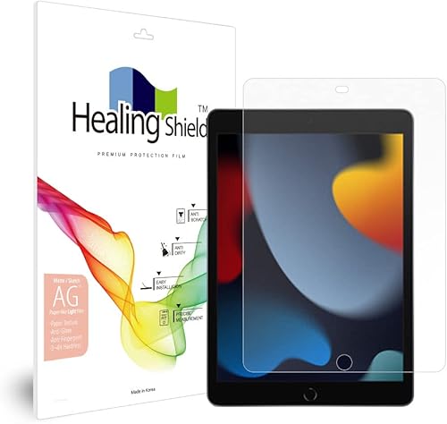 Miniatura 5 de Muellery Healingshield - Protector de pantalla oleofóbico AFP transparente compatible con Apple iPad 2021 de 10.2 pulgadas de 9 generación