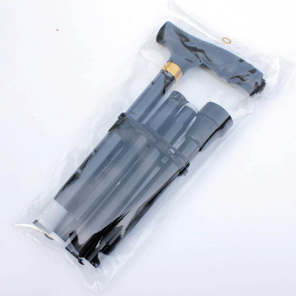 Bastón Plegable de aleación de Aluminio Engrosado con luz para Senderismo para Personas Mayores, Antideslizante y telescópico.
