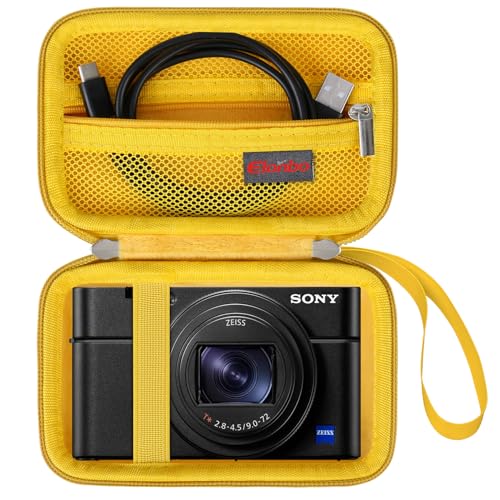 Étui appareil photo Sony RX100 protection antichoc jaune pour voyage et vlogging