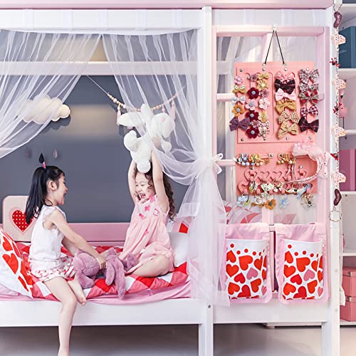 Suporte para laços de cabelo, tecido de feltro ecológico, bolsa de armazenamento de grampos de cabel