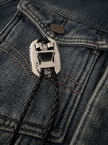 Image of Jeilwiy Bolo Tie for Men Western Cowboy Tie Necklace Gold Bolo Tie Leather Necktie Halloween Tie Accessories for Women