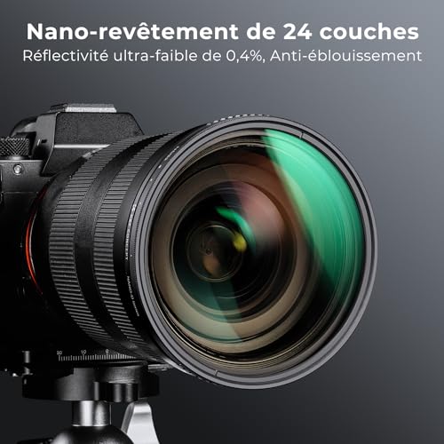 K&F CONCEPT Ø72mm Filtre ND2-ND32 1-5 Stops sans Croix Bleu ND Variable – vue 5