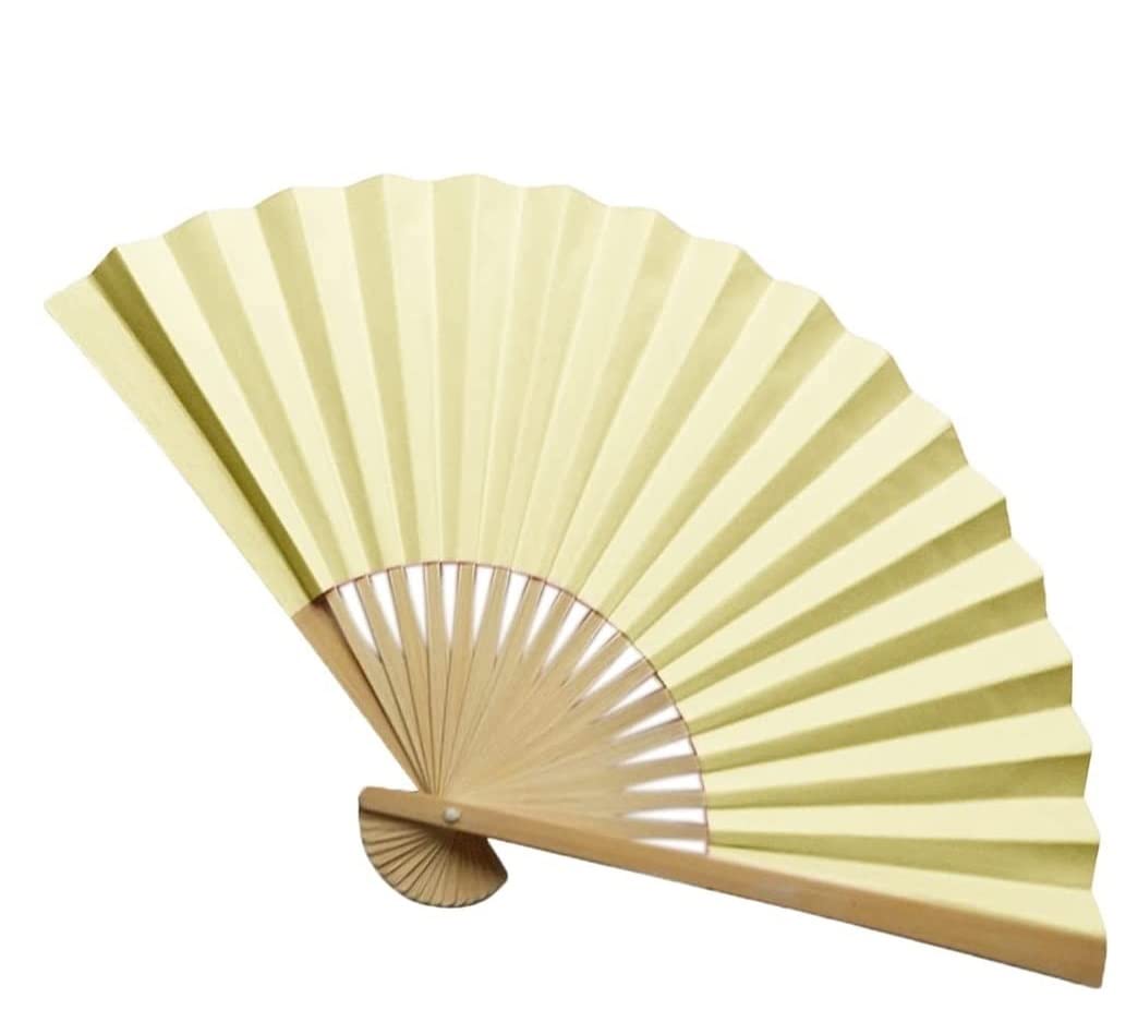 DANNMPX Display Fans Traditional Chinese Fans Paper Bamboo Folding For Church Wedding Hand Holding Hand Held(E)