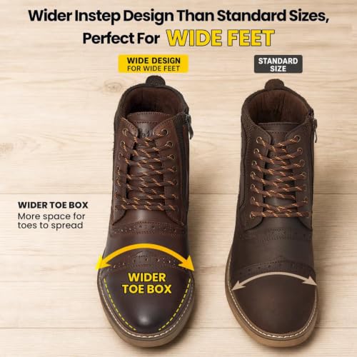 Image of Arkbird Mens Chelsea Boots, Stylish and Comfort Leather Chukka Ankle Boots with Zipper