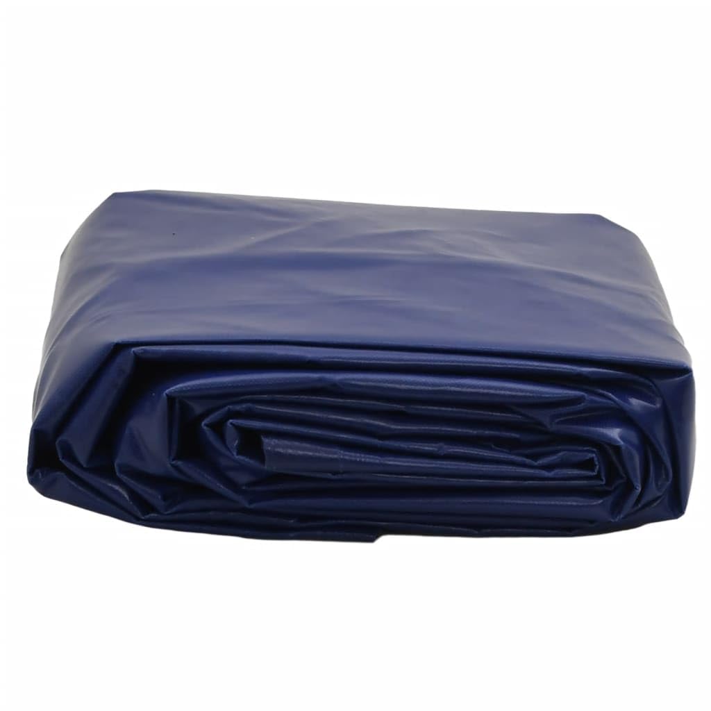 Telone blu 5 x 7 m, 650 g/m², in tela con rivestimento in PVC, resistente alle intemperie, agli strappi, ai raggi UV, con occhielli in metallo, versatile telone protettivo per giardino, auto