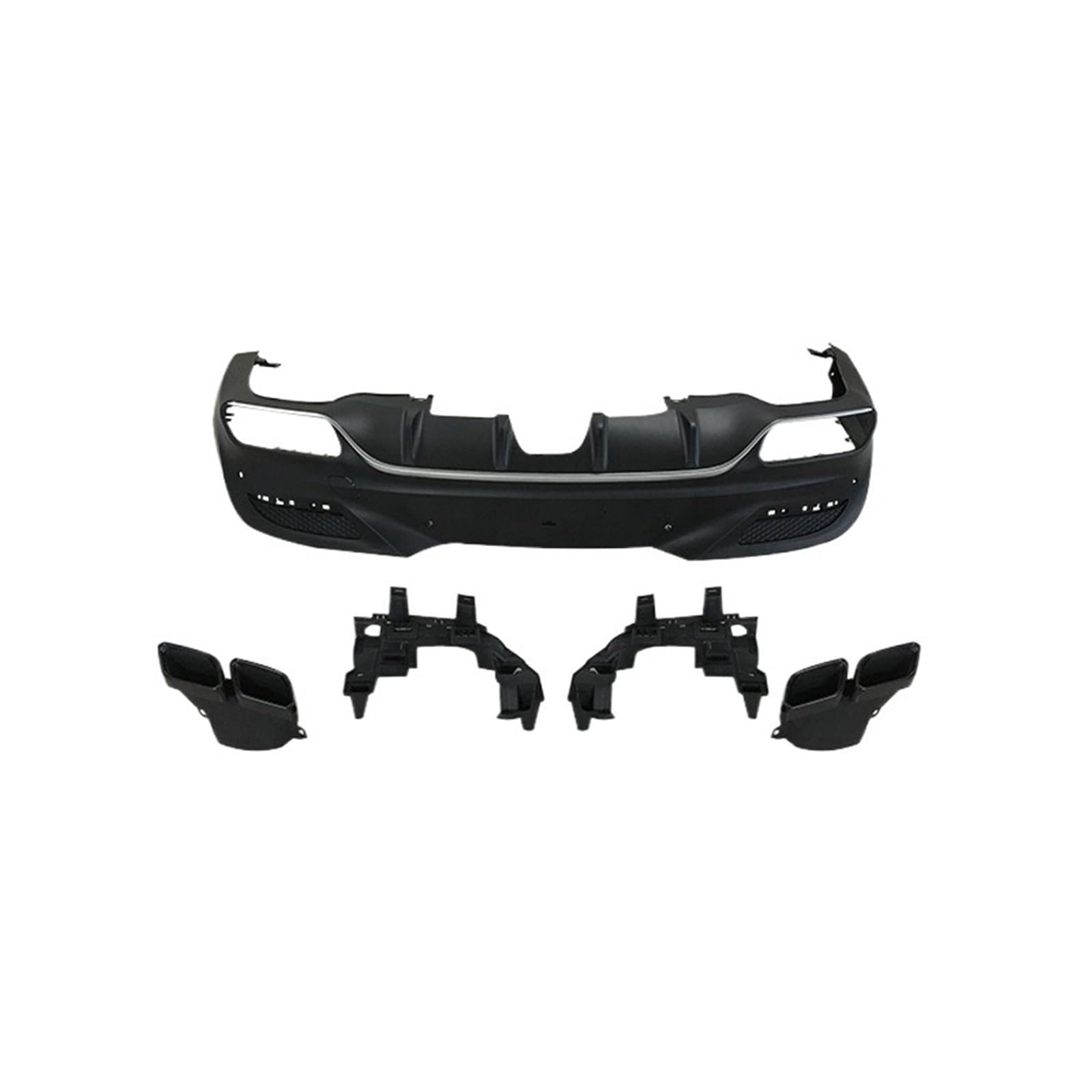 kiyahCLY Car bumper Compatible For benz GLE class COUPE modified GLE 63 AMG diffuser with exhaust pipe, yuxl1995