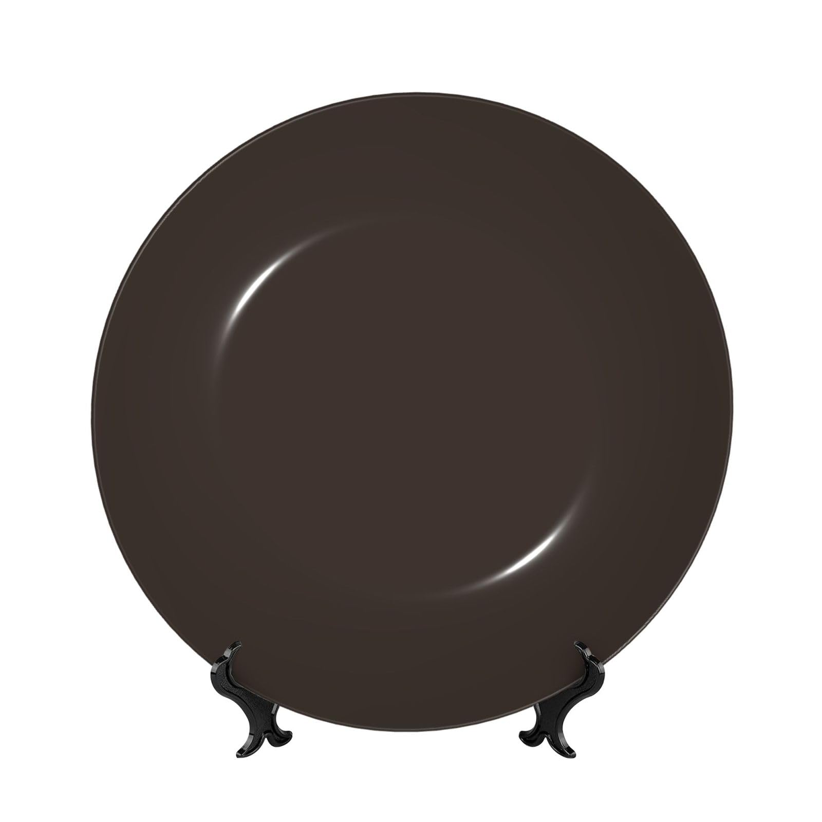 SXZVVBN brown Bone China Decorative Plate Art with Stand Removable Adhesive Hanging for Home Office 8in（20cm）