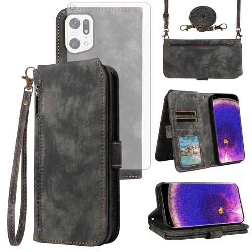 Protection OPPO Find X5 Pro étui portefeuille porte-carte avec support