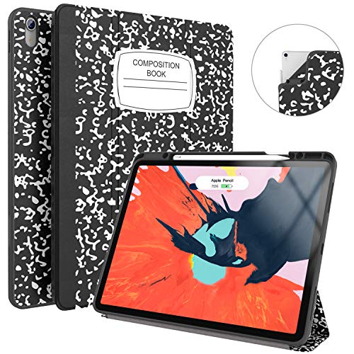 Soke iPad Pro 12.9 Case 2018 with Pencil Holder, Premium Trifold Case [Strong