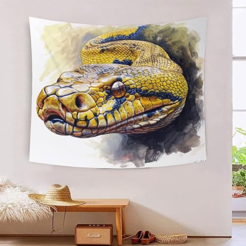 Tapisserie murale serpent 3D grand tissu pour masquer un mur blanc