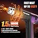 TDAGRO Professional 1800W Heat Gun for Vinyl Wrap Crafting - Fast-Heat Hot Air Tool with Adjustable Temperature 122℉-1202℉(50℃-650℃), Overload Protection 4 Nozzles for Shrink Tubing, Resin DIY.