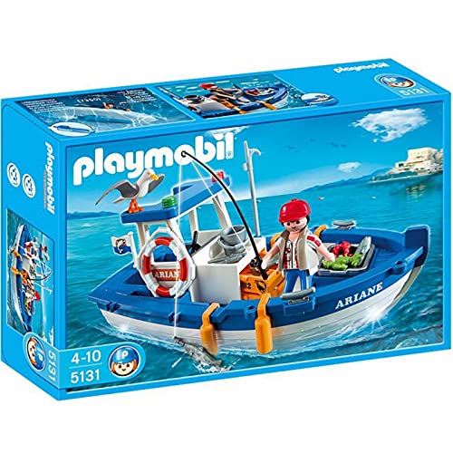 PLAYMOBIL 5131 City Action - Fishing Boat, Red, Blue, Yellow