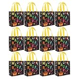 WOONEKY 30 Piezas Bolsas de Obsequio Reutilizables No Tejidas con Asas para Fiesta de Cumpleaños, 30 Unidades, Diseño Dibujos Animados, Resistentes y Aptas para Dulces y Recuerdos de