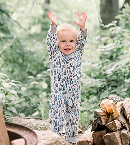 Image of Burt's Bees Baby unisex-baby Sleep & Play, Organic One-piece Romper-jumpsuit Pj, Zip Front Footed Pajama