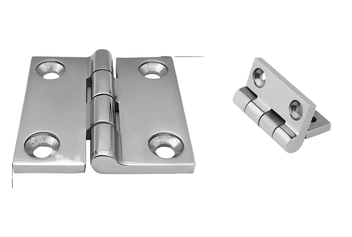 Msxkgggvo 40X40mm 316 Stainless Steel Square Solid Folding Hatch Cabinet Door Hinge Compatible With Boat Deck Hardware(40X40mm)