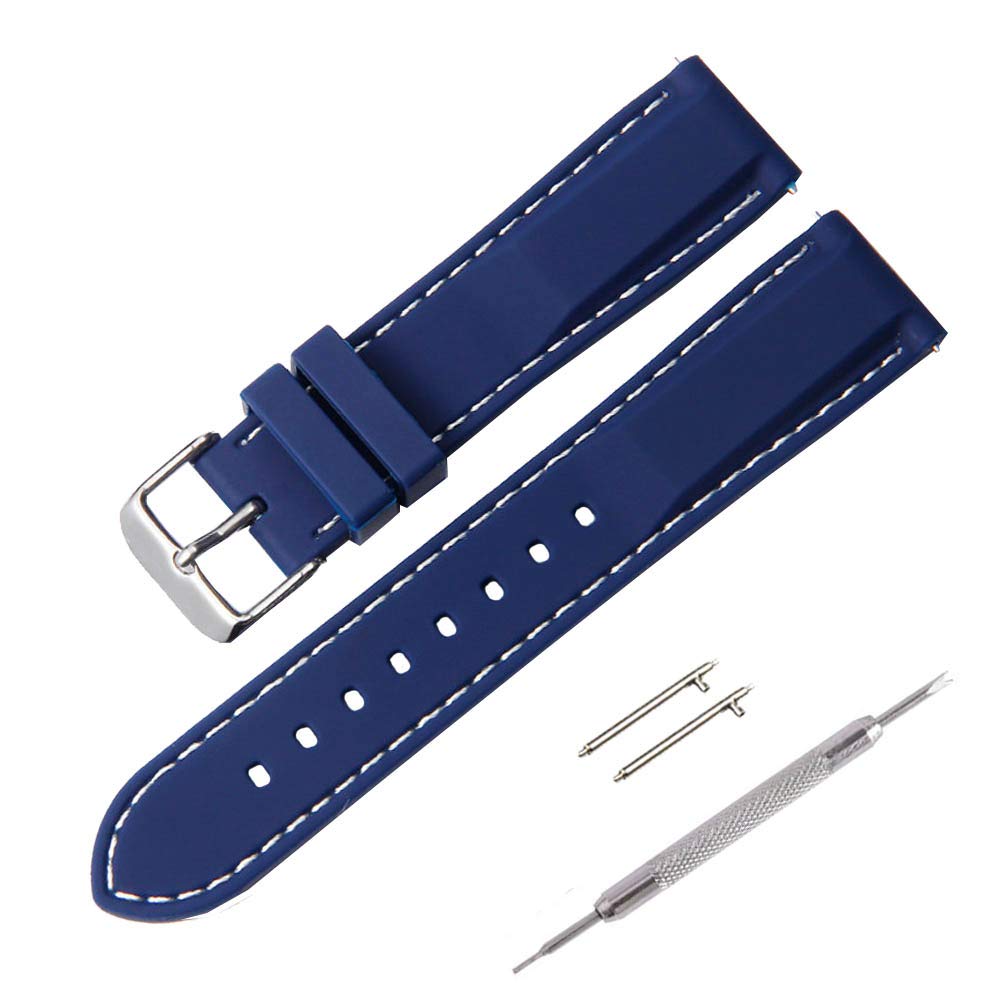 Watch Strap, Fmway Quick Release Silicone Rubber Replacement Wrist Watch Bands Straps for Men and Woman, 18mm, 20mm, 22mm, 24mm, Multiple Colors
