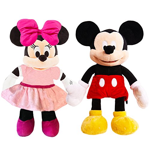 Buy Disney Mickey Mouse and Minnie Mouse Plush Set Deluxe Large 15 Inch Mickey and Minnie