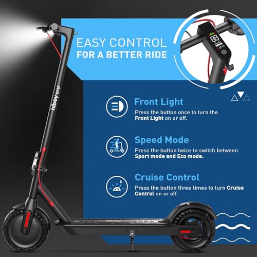 Image of Hiboy S2 SE Electric Scooter for Adults, 19 MPH, 17-Mile Range | 430W peak motor, 10 inch tires, dual brake system, foldable frame, ideal for urban commuting