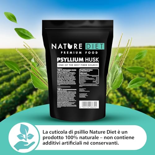 Miniatura 3 de Nature Diet Cáscara De Psyllium 450 G Alto En Fibra Vegano, Sin Gluten Sin Lactosa Para Dieta Keto Low-Carb Ideal Para Bebidas Recetas