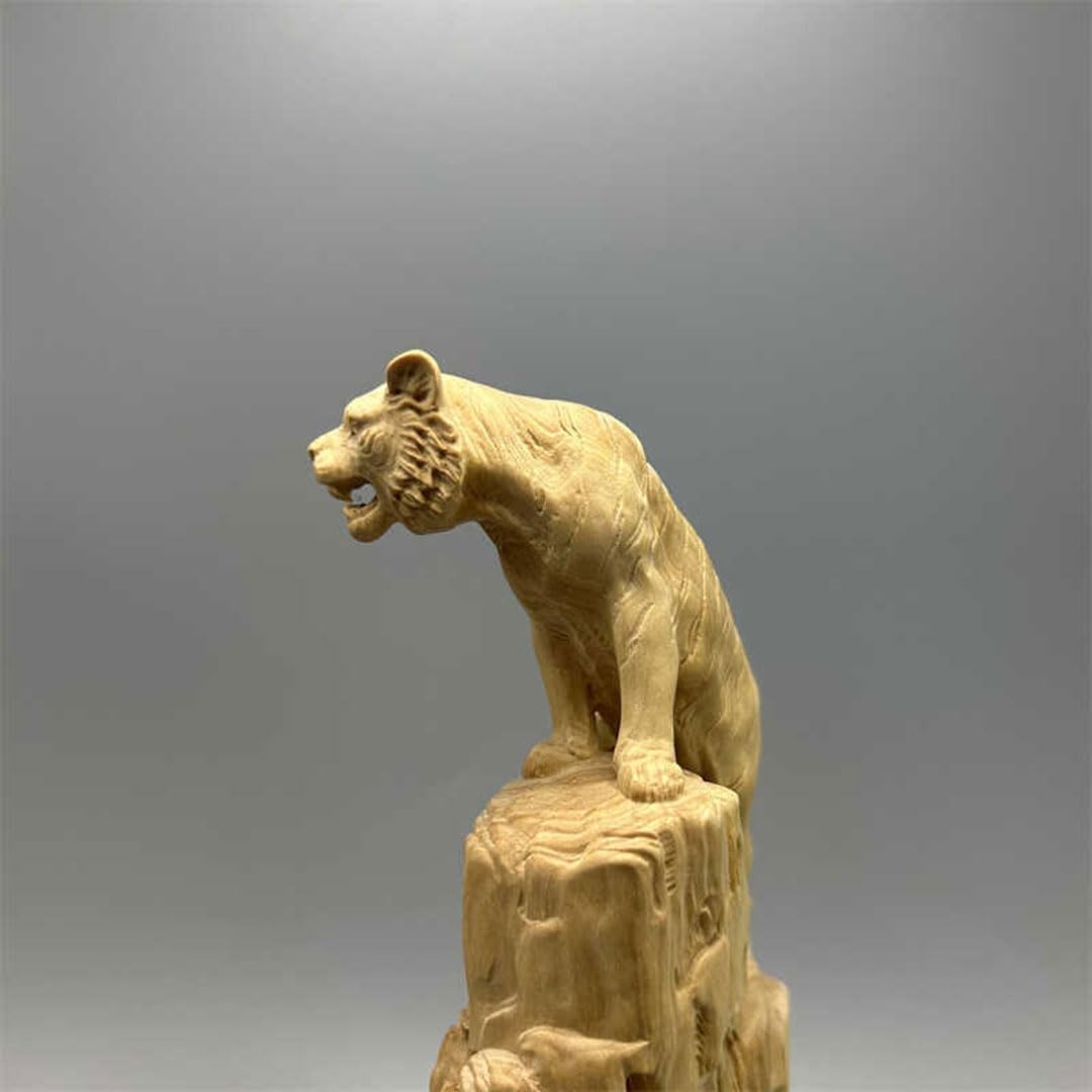 Amazon.co.jp: 木彫り 置物 上山虎 木彫り虎の置物 風水 寅 干支 新年