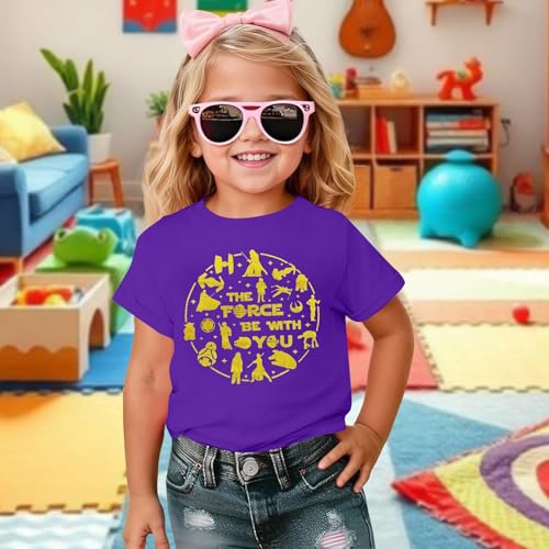 Image of May The Power Be with You Shirt for Kid Boy Girl Magical Planet Tshirt Funny Magic Family Vacation Tee Top