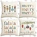 Jiahuade Fundas Cojines Navidad,4 Pcs Fundas Cojines Navidad,Funda de Almohada Navideñas,Funda de Cojines Navideños,Fundas de Cojín Navideñas,para Sofá,Dormitorio,Decoración Hogar (45X45cm)