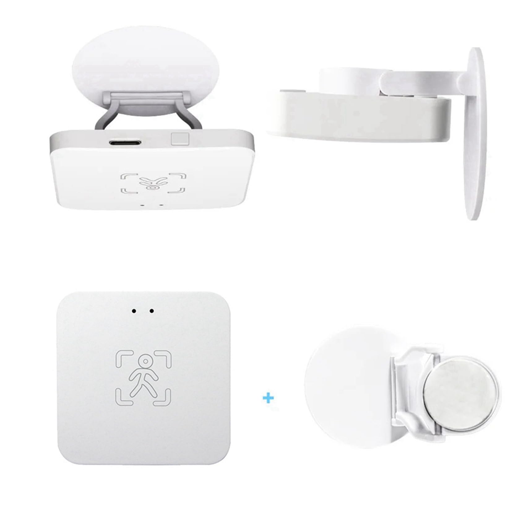 5X Detector de Presencia Tuya Zigbee con Soporte, Sensor PIR Inteligente de Cuerpo Humano, Radar MmWave, Detección de Sensor de Movimiento por Microondas