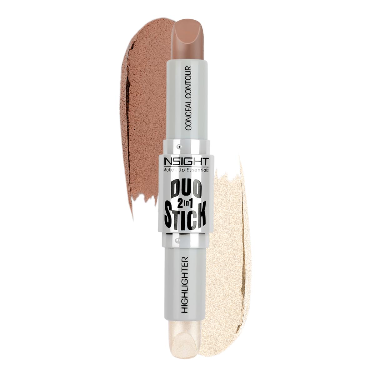 INSIGHT Duo Stick Conceal Contour + Highlighter-Caramel|Medium Coverage|Creamy Finish| Crease Resistant|Long Wear|Travel Friendly |For All Skin Types-8.5gm