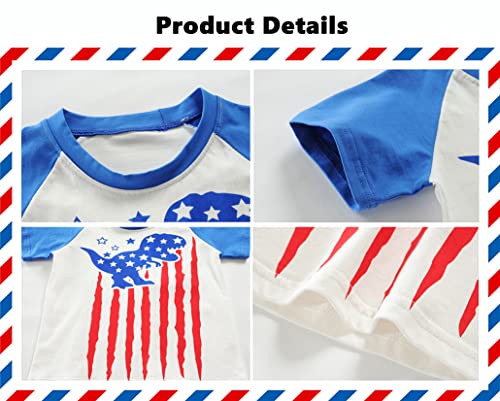 Boys American Flag Shirt 4th of July Shirt for Kids Boys USA Flag Shirt Toddler Boys Patriotic Shirt Baby Top T-Shirt4