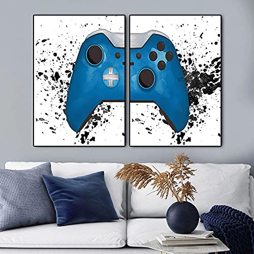 Toile imprimée KEBIA manette jeu déco murale chambre garçon 60x80cm