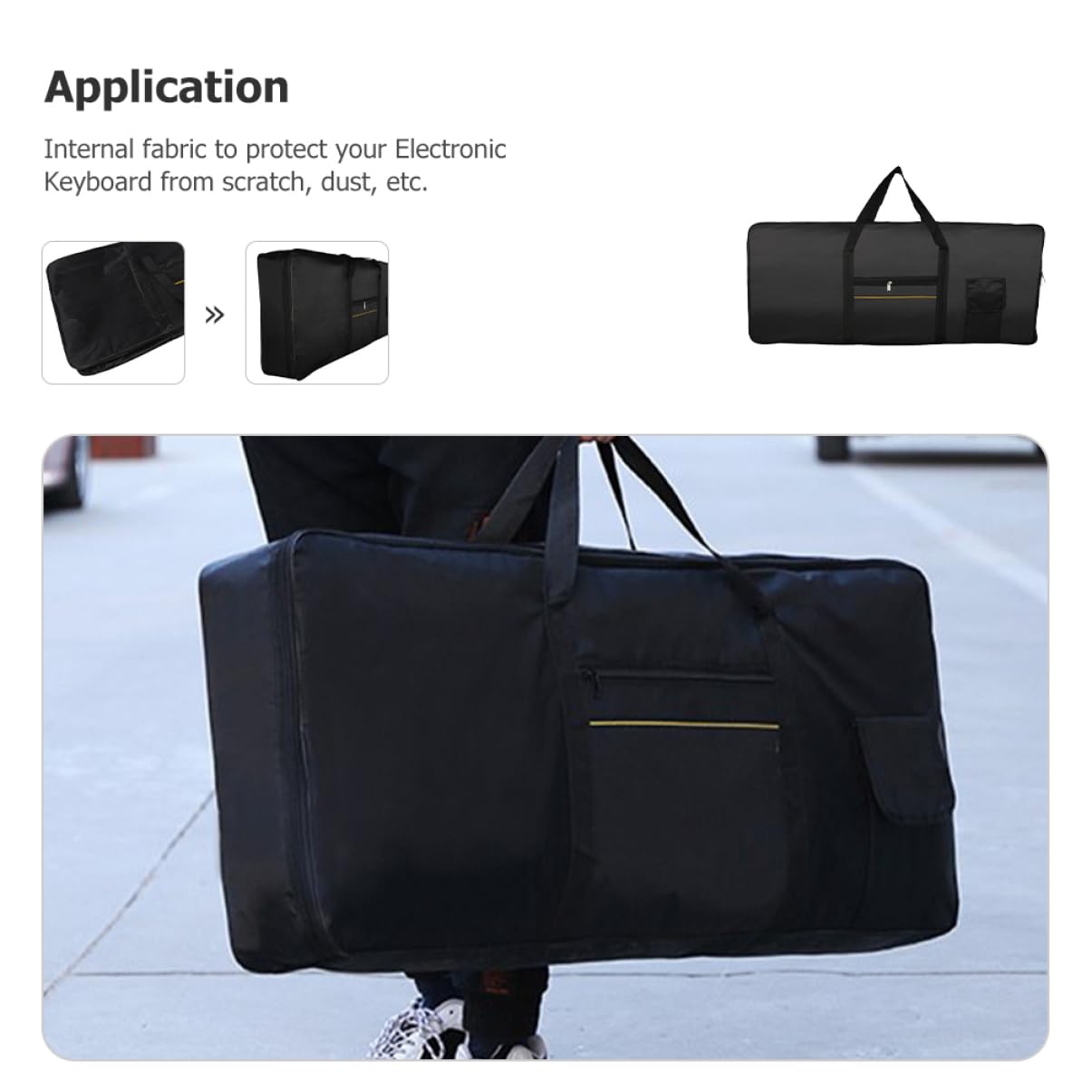 Borsa Porta Tastiera Elettronica e Resistente Custodia Oxford per Performance Outdoor con Cinghie Regolabili e Design Compatto