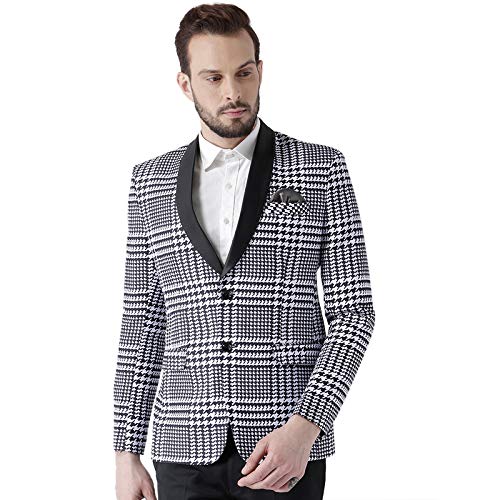 hangupMen's Notch/bandgala Lapel Regular Fit Blazer Available in 6 Sizes(up to 3XL)