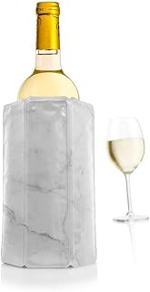 Vacu Vin Active Cooler White Wine Chiller - Reusable, Flexible Wine Bottle Cooler. Marble Wine Cooler Sleeve For Standard ...